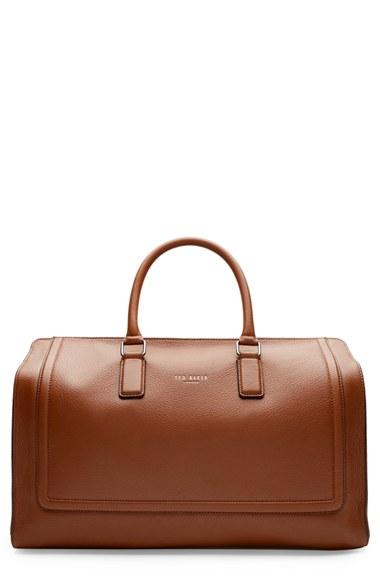 Men's Ted Baker London 'shalala' Leather Duffel Bag -
