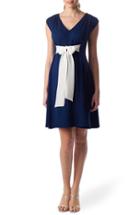 Women's Pietro Brunelli 'nilo Azzurro' Waist Tie Maternity Dress - Blue