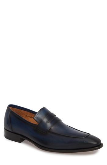 Men's Mezlan Marcus Penny Loafer M - Blue