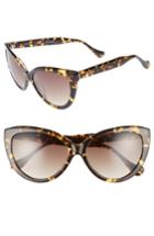 Women's Chelsea28 Curiosity 59mm Cat Eye Sunglasses - Fuji Tort