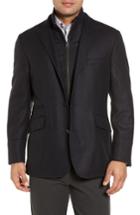 Men's Kroon Ritchie Aim Hybrid Classic Fit Wool & Cashmere Sport Coat S - Black