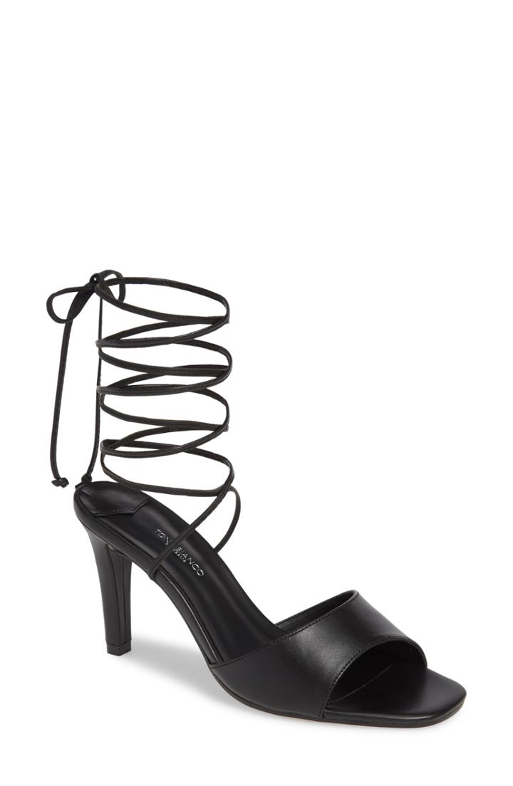 Women's Tony Bianco Ruffian Wraparound Sandal .5 M - Black