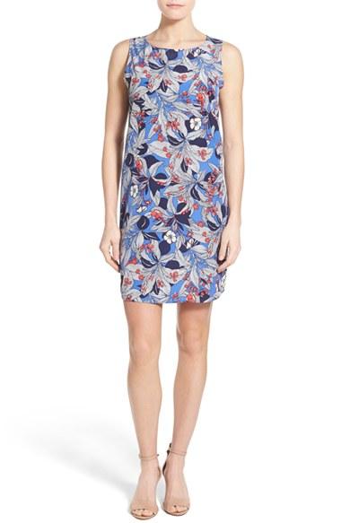 Women's Halogen Sleeveless Shift Dress, Size - Blue