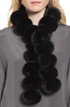 Women's Ted Baker London Faux Fur Pom Scarf, Size - Black