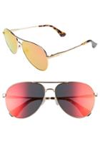 Women's Sonix Lodi 62mm Mirrored Aviator Sunglasses - Revo Mirror/ Gold