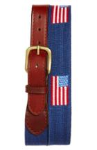 Men's Smathers & Branson 'american Flag' Needlepoint Belt