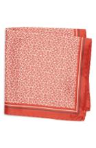 Men's Boss Floral Silk Pocket Square, Size - Red