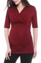 Women's Kimi And Kai Danica Empire Maternity/nursing Top - Purple