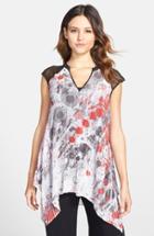 Women's Komarov Shark Bite Hem Print Tunic