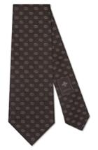 Men's Gucci Gg Tinev Silk Jacquard Tie, Size - Brown