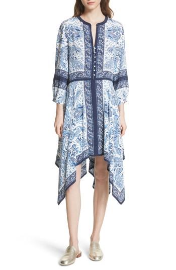 Women's Joie Cyntia Paisley Silk Dress, Size - Blue