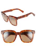 Women's Maui Jim Heliconia 53mm Polarizedplus2 Square Sunglasses - Koa Tortoise/ Bronze