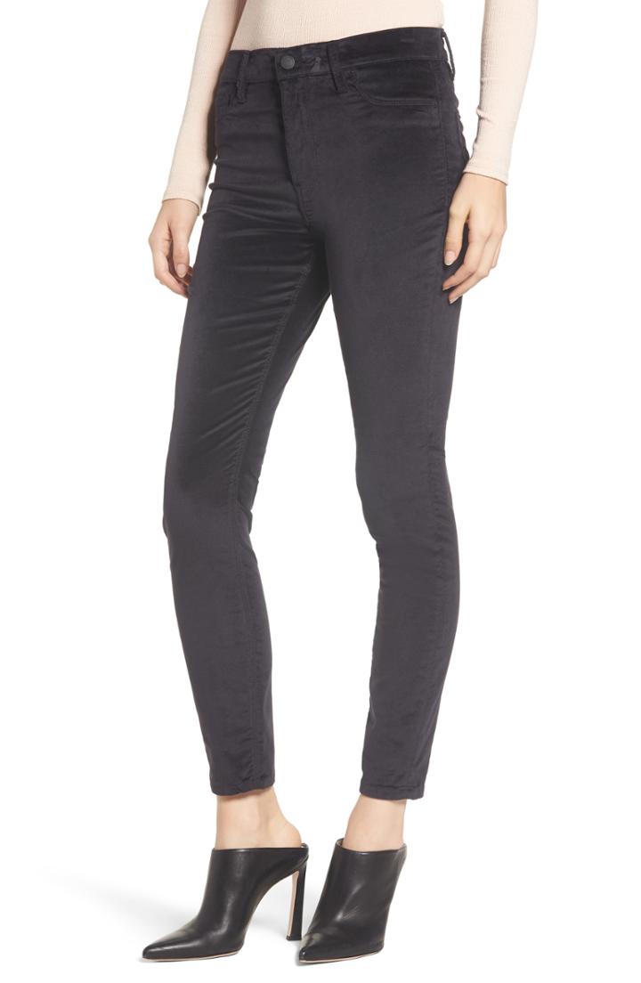 Women's Hudson Jeans Barbara High Waist Ankle Skinny Velvet Jeans - Grey