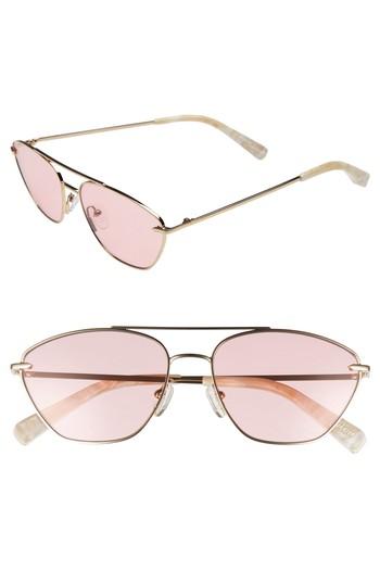 Women's Elizabeth And James Johnson 56mm Navigator Sunglasses - Gold/ Pink Mono