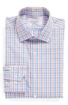 Men's Lorenzo Uomo Trim Fit Check Dress Shirt .5 - 32/33 - Orange