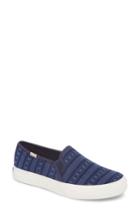 Women's Keds Double Decker Summer Stripe Slip-on Sneaker M - Blue
