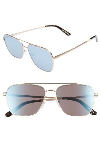 Men's Toms Irwin 58mm Aviator Sunglasses - Satin Gold