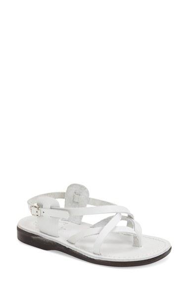 Women's Jerusalem Sandals 'tamar' Strappy Sandal Us / 36eu - White