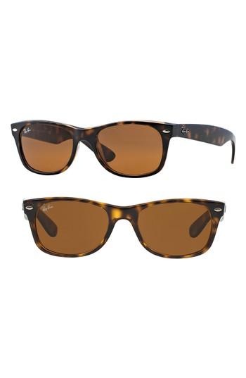 Women's Ray-ban Small New Wayfarer 52mm Sunglasses - Light Havana