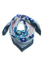 Women's Echo Le Jardin Square Silk Scarf, Size - Blue