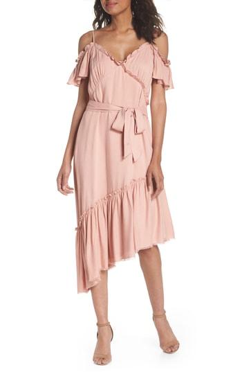 Women's Paige Aylin Cold Shoulder Ruffle Dress - Pink