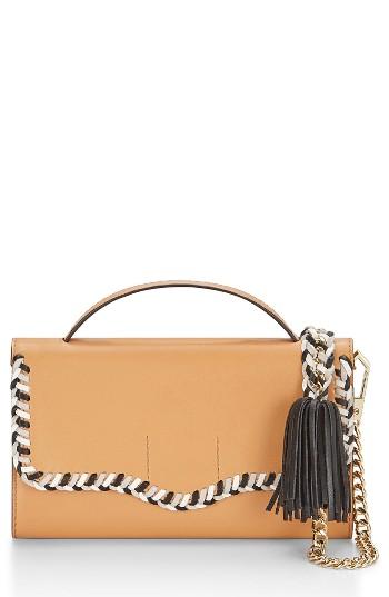Rebecca Minkoff Chase Phone Leather Crossbody Bag - Beige