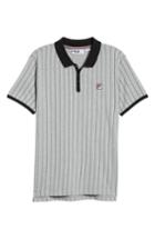 Men's Fila Snap Polo Shirt - Grey