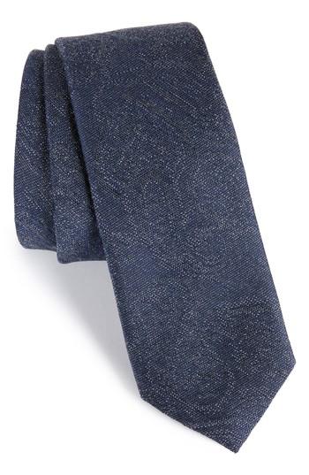 Men's Calibrate Syne Paisley Silk Blend Tie, Size - Blue