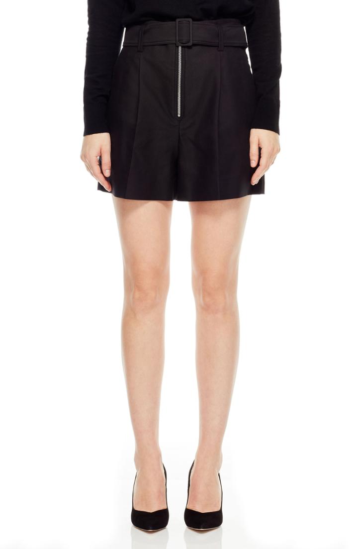 Women's Sandro Belted Shorts Us / 34 Fr - Black
