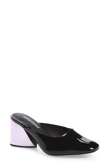 Women's Jeffrey Campbell Lamer Flared Heel Mule M - Black