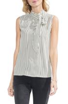 Women's Vince Camuto Legacy Pinstripe Tie Neck Top - White