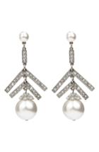 Women's Ben-amun Deco Crystal & Imitation Pearl Chandelier Earrings