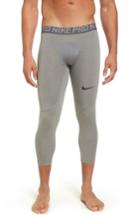 Men's Nike Pro Three Quarter Training Tights - Grey