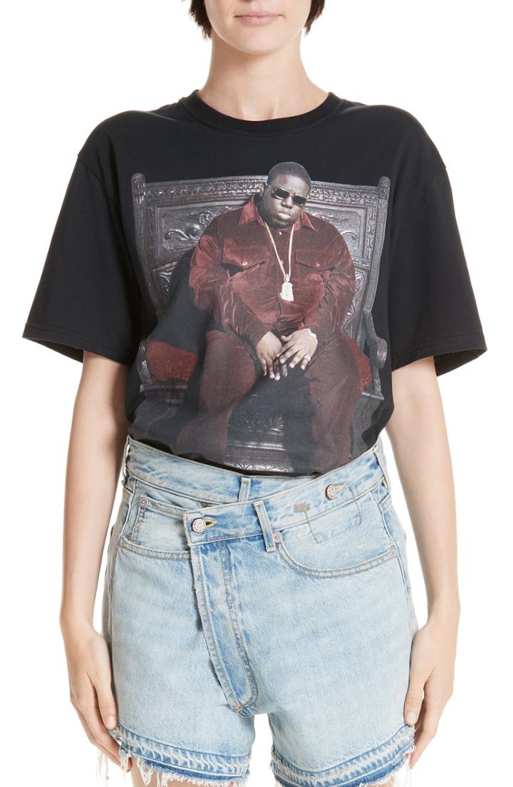 Women's R13 Biggie Throne Curtis Tee - Black