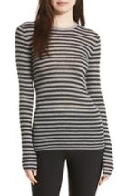 Women's Vince Stripe Cashmere Sweater - Grey