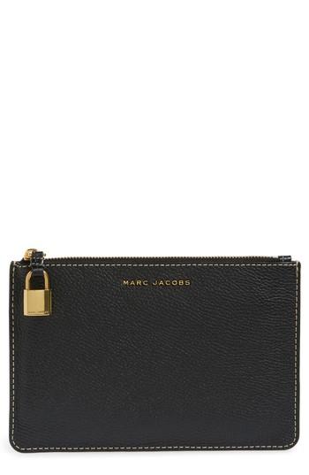 Marc Jacobs Medium Leather Pouch - Black
