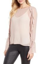 Women's Lucky Brand Tie Sleeve Ruffle Blouse