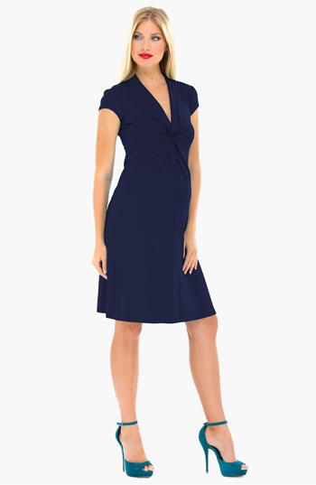 Women's Olian Maternity Wrap Dress - Blue