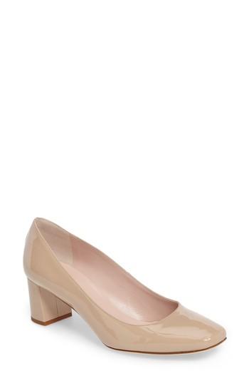 Women's Kate Spade New York 'dolores' Block Heel Pump .5 M - Beige