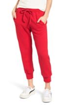 Women's Sub Urban Riot Cambridge Crop Sweatpants - Red