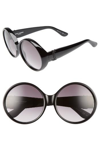 Women's Saint Laurent 60mm Round Sunglasses -