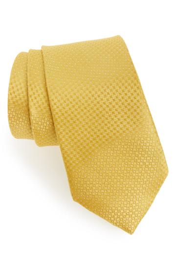 Men's Southern Tide Cape Pin Dot Silk Tie, Size - Yellow