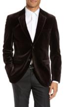 Men's Tiger Of Sweden Jamonte Stretch Velvet Blazer Us / 46 Eu R - Brown