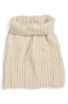 Women's Nirvanna Designs Oversize Cable Knit Wool Infinity Scarf, Size - Ivory