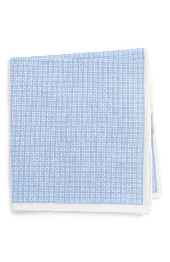 Men's Calibrate Geometric Cotton & Silk Pocket Square