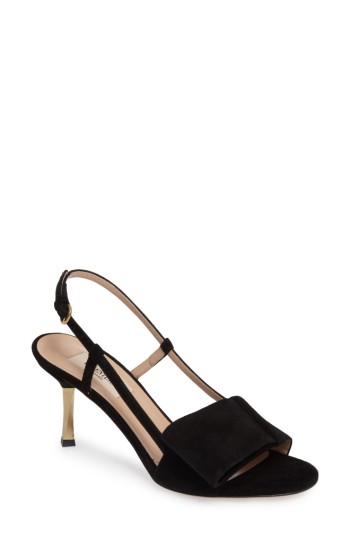 Women's Valentino Garavani Bowow Slingback Sandal .5us / 36.5eu - Black