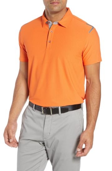 Men's Bobby Jones Rule 18 Ergon Fit Golf Polo, Size Small - Orange