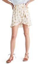 Women's Madewell Meadow Silk Wrap Miniskirt - Beige