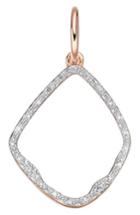 Women's Monica Vinader Riva Diamond Hoop Pendant Charm