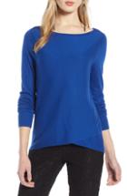 Women's Halogen Crossover Front Knit Sweater, Size - Blue